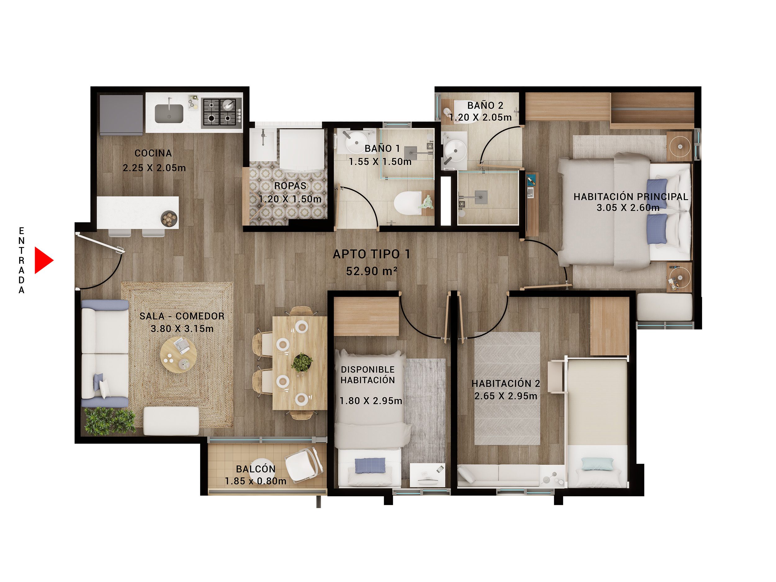 Proyectos Vivienda Nueva Cian Apartamento en venta Cundinamarca Girardot Togorama 54 m2 Habitaciones 2 Baños 2 Garajes 0 Precio $226260000