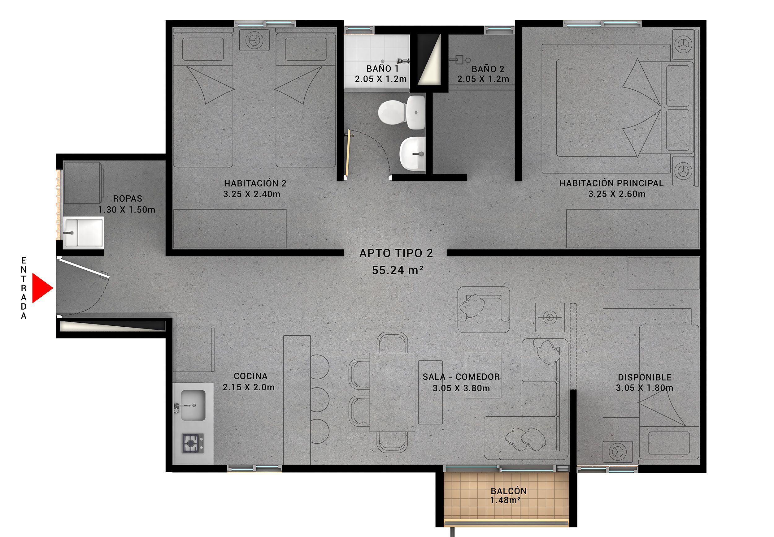 Proyectos Vivienda Nueva Cian Apartamento en venta Cundinamarca Girardot Togorama 56 m2 Habitaciones 3 Baños 2 Garajes 0 Precio $216204000