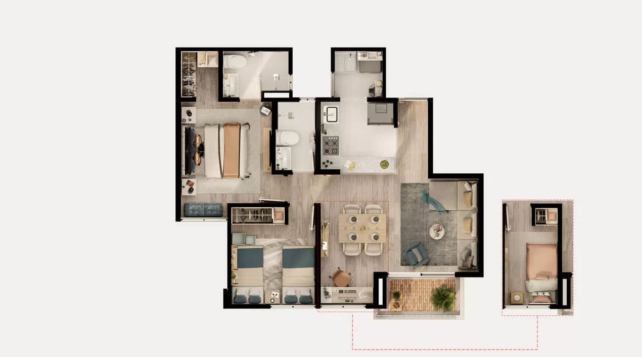 Proyectos Vivienda Nueva Cerezo Apartamento en venta Cundinamarca Mosquera Reserva De Alcalá 67 m2 Habitaciones 2 Baños 2 Garajes 1 Precio $413000000