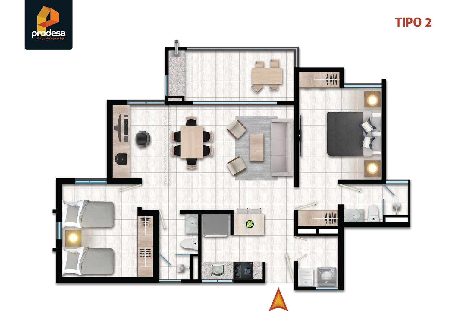 Proyectos en Construcción Ámbar Apartamento en venta Cundinamarca Villeta Sixto López Lleras 76 m2 Habitaciones 2 Baños 2 Garajes 1 Precio $425000000
