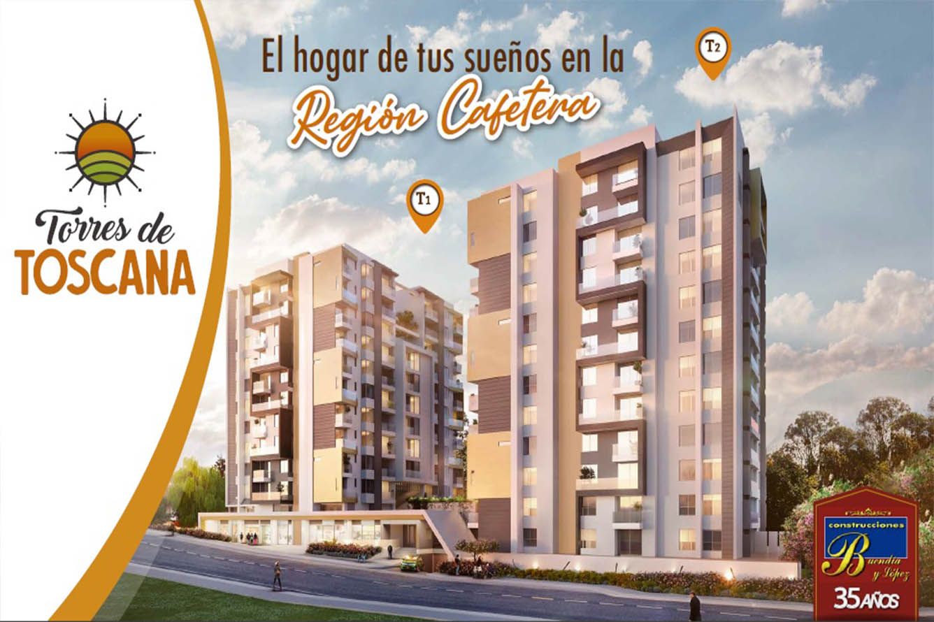 Proyectos Vivienda Nueva Torres De Toscana Apartamento en venta Risaralda Pereira Belmonte 58 m2 Habitaciones 2 Baños 2 Garajes 1 Precio $408684644
