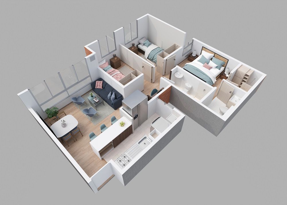 Proyectos Vivienda Nueva Citrino Apartamento en venta Cundinamarca Madrid Madrid 58 m2 Habitaciones 3 Baños 2 Garajes 0 Precio $208600000