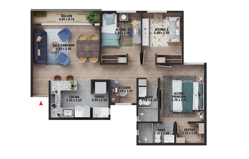 en undefined Undefined Undefined Undefined 63 m2 Habitaciones 3 Baños 2 Garajes 1 Precio $322900000