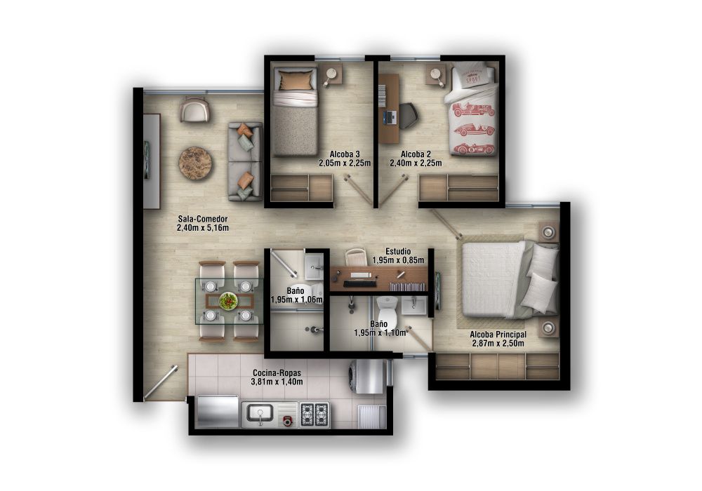 en undefined Undefined Undefined Undefined 49 m2 Habitaciones 3 Baños 2 Precio $225280000