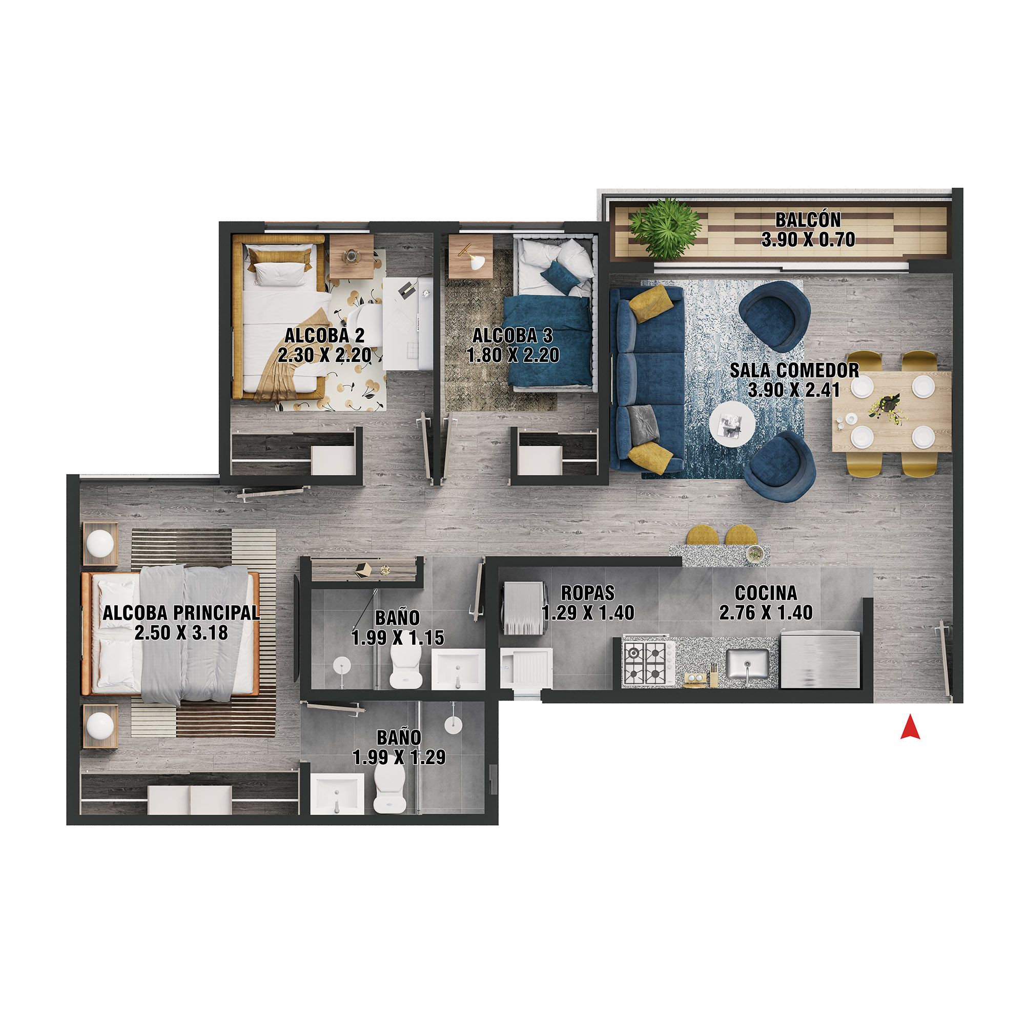 en undefined Undefined Undefined Undefined 52 m2 Habitaciones 3 Baños 2 Precio $333900000