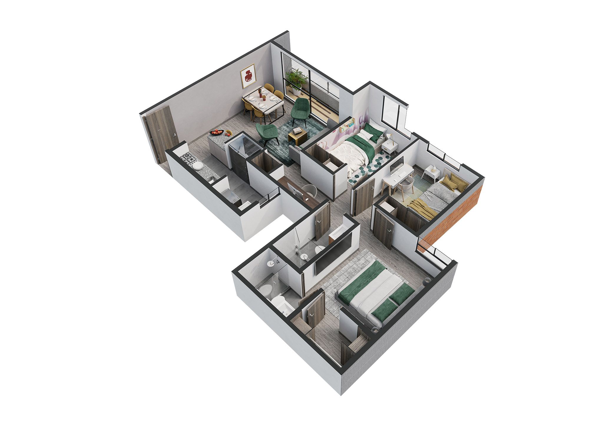 en undefined Undefined Undefined Undefined 60 m2 Habitaciones 3 Baños 2 Precio $380500000