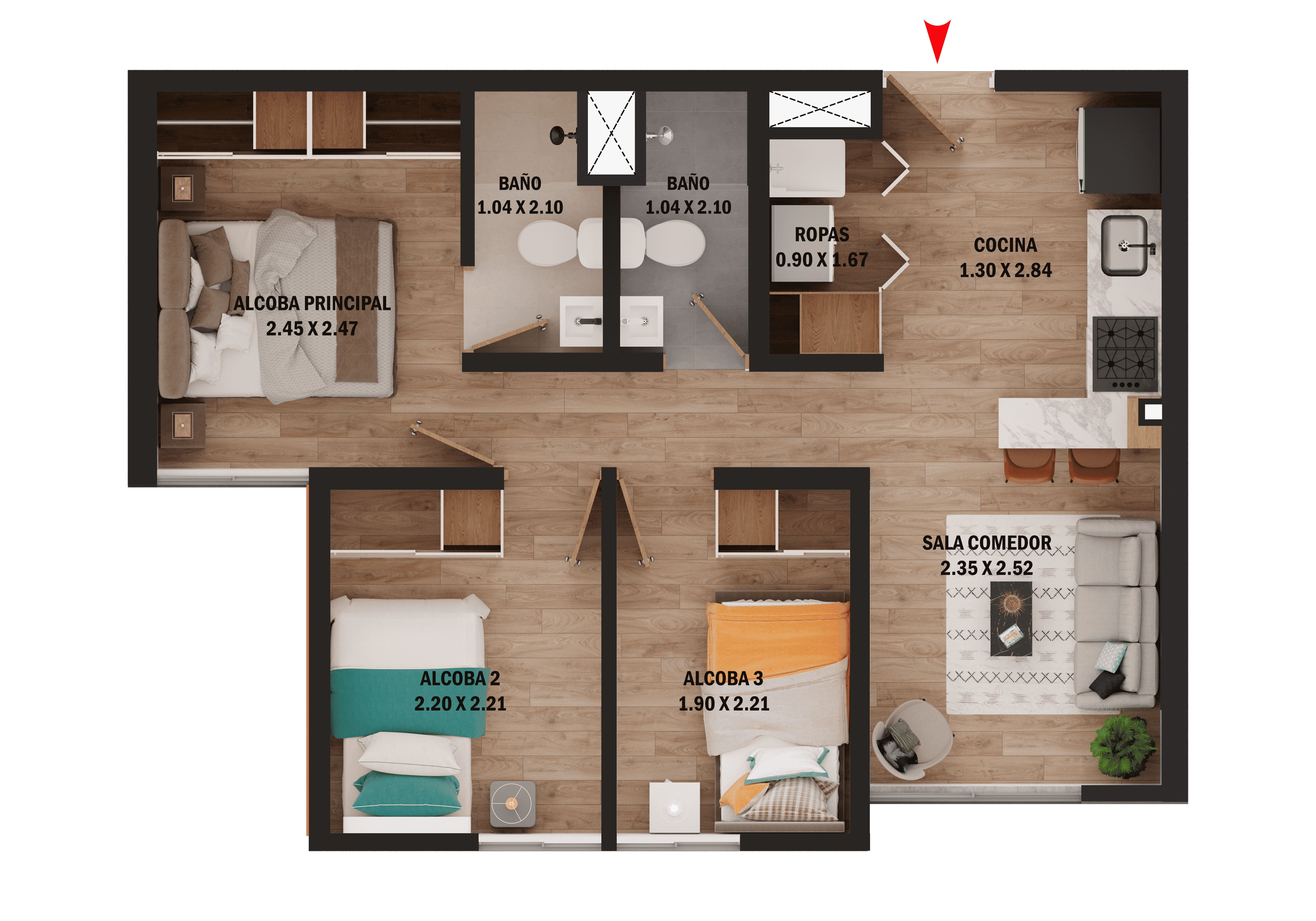 en undefined Undefined Undefined Undefined 41 m2 Habitaciones 2 Baños 2 Precio $249820000