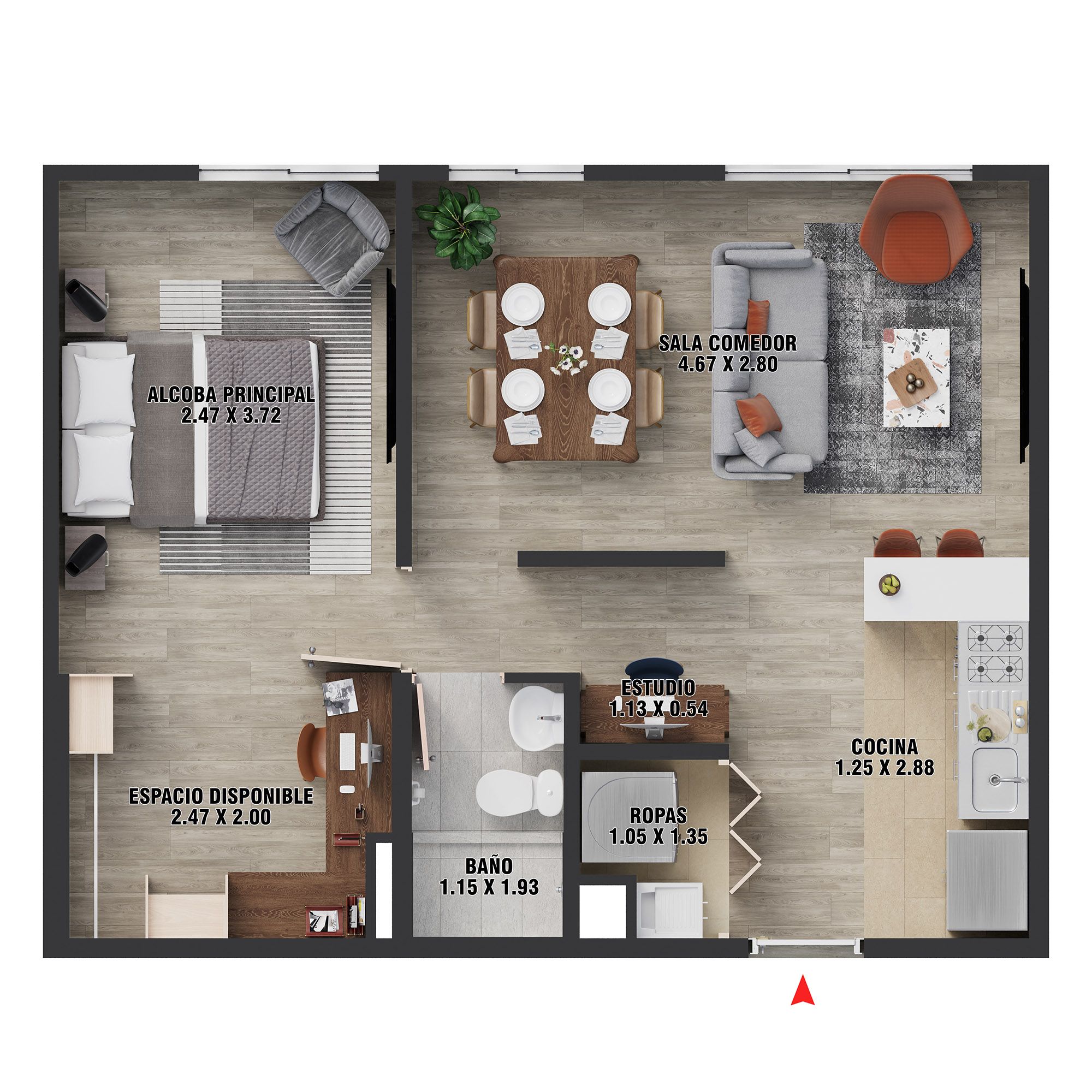Proyectos Vivienda Nueva Vivopark Apartamento en venta Cundinamarca Bogotá Quintas De La Pradera Zona Franca 44 m2 Habitaciones 2 Baños 1 Garajes 0 Precio $240930000