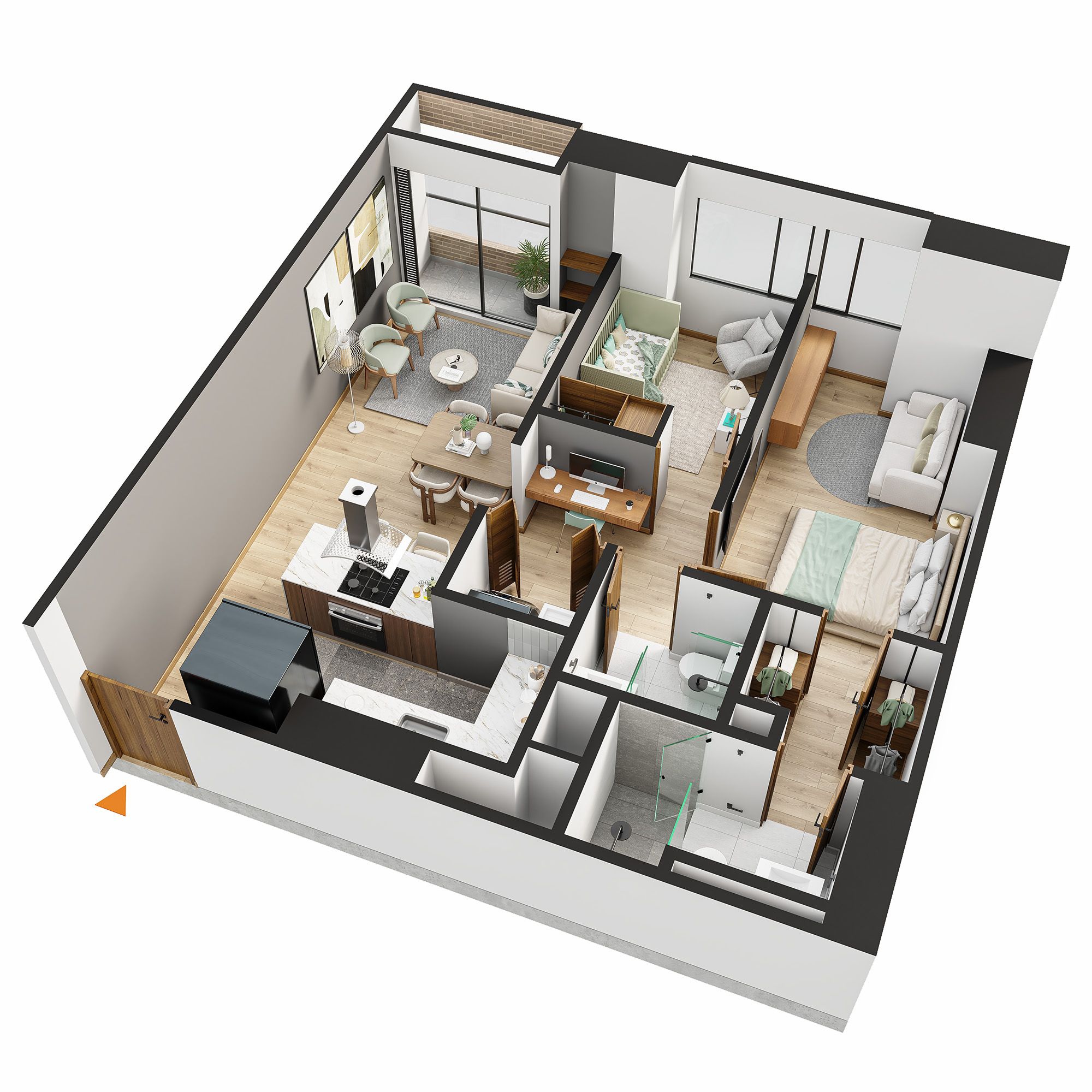 Vivienda No VIS Element 142 Apartamento en venta Cundinamarca Bogotá Cedritos 62 m2 Habitaciones 3 Baños 2 Garajes 1 Precio $689100000