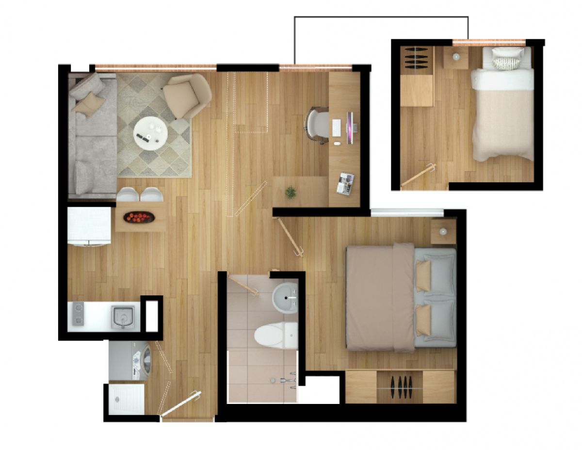 Proyectos Vivienda Nueva Amaro Apartamento en venta Cundinamarca Bogotá Ricaurte 29 m2 Habitaciones 2 Baños 1 Garajes 0 Precio $195000000