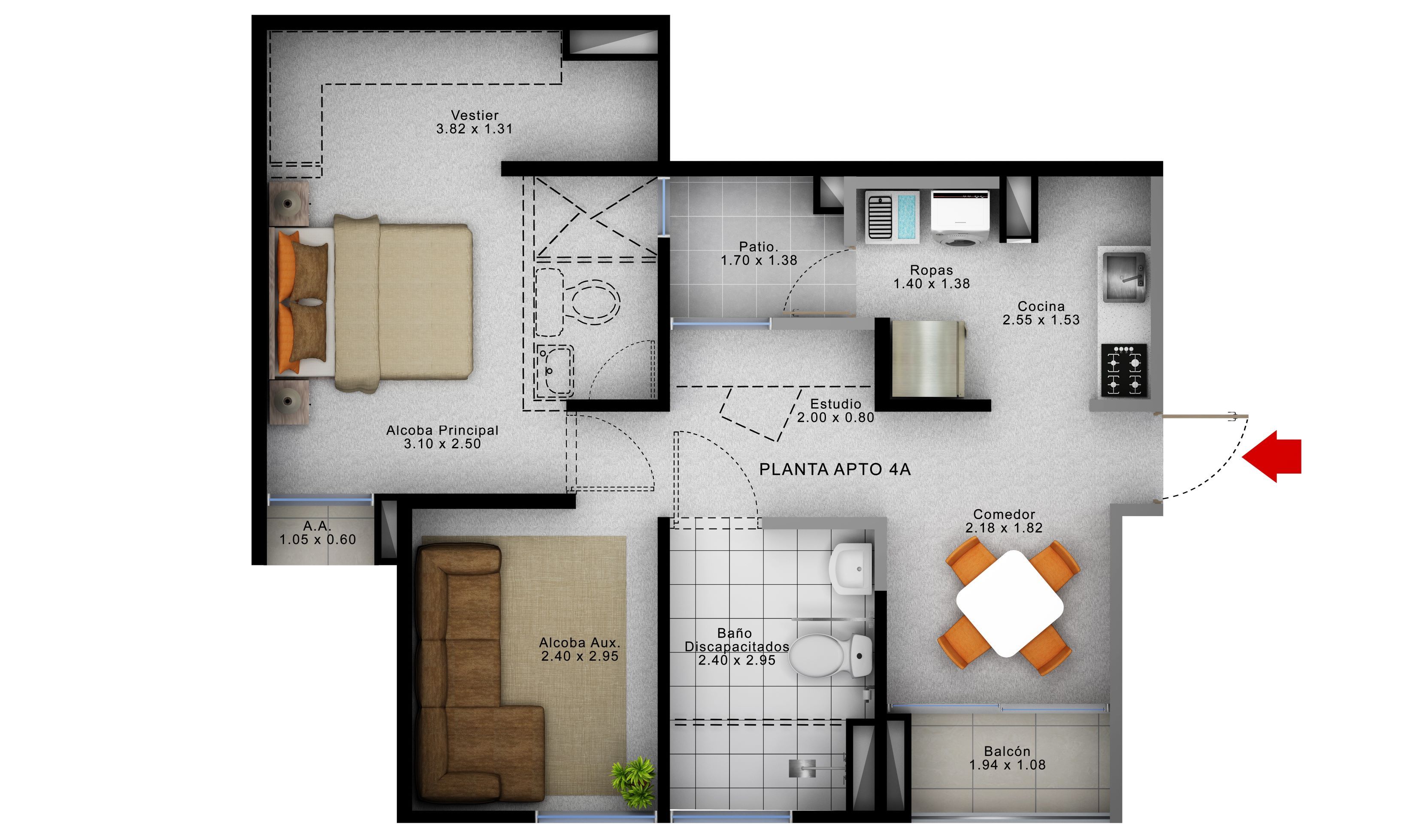 Proyectos Vivienda Nueva Belaterra Praia Apartamento en venta Valle Del Cauca Cali Valle Del Lili 56 m2 Habitaciones 3 Baños 2 Garajes 1 Precio $213520000