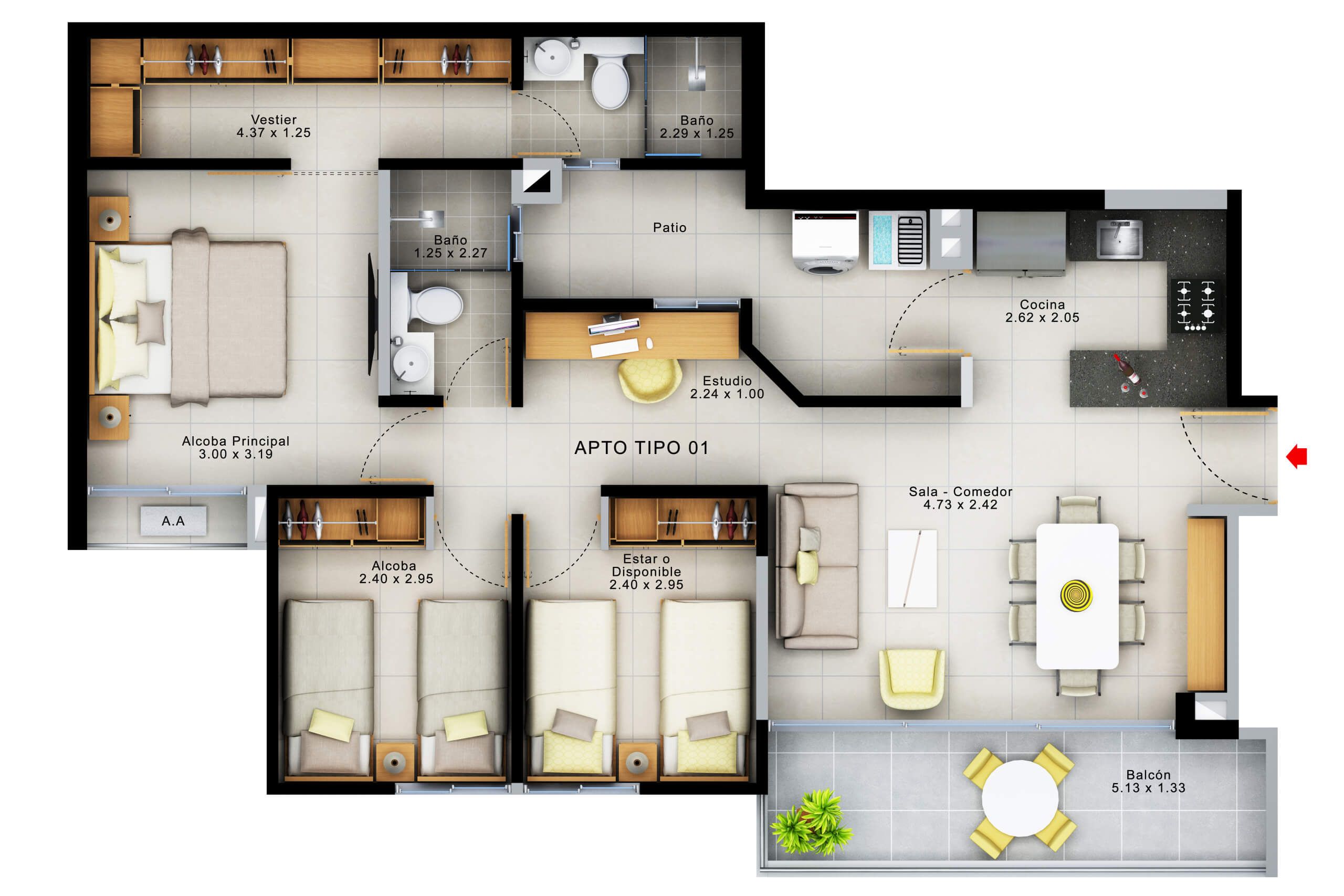 Proyectos Vivienda Nueva Santa Clara Apartamento en venta Valle Del Cauca Cali Valle De Lili 86 m2 Habitaciones 3 Baños 1 Garajes 0 Precio $470376000