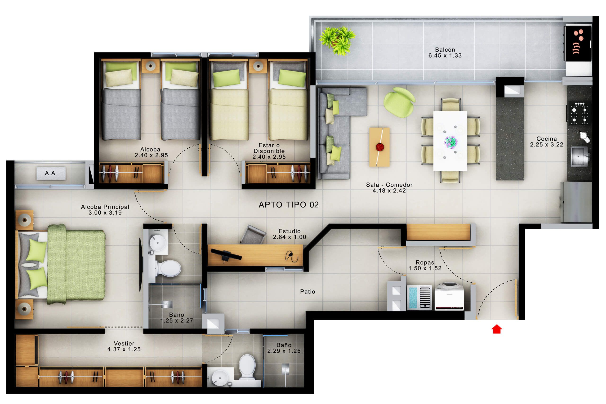 Proyectos Vivienda Nueva Santa Clara Apartamento en venta Valle Del Cauca Cali Valle De Lili 80 m2 Habitaciones 3 Baños 2 Garajes 0 Precio $454669000
