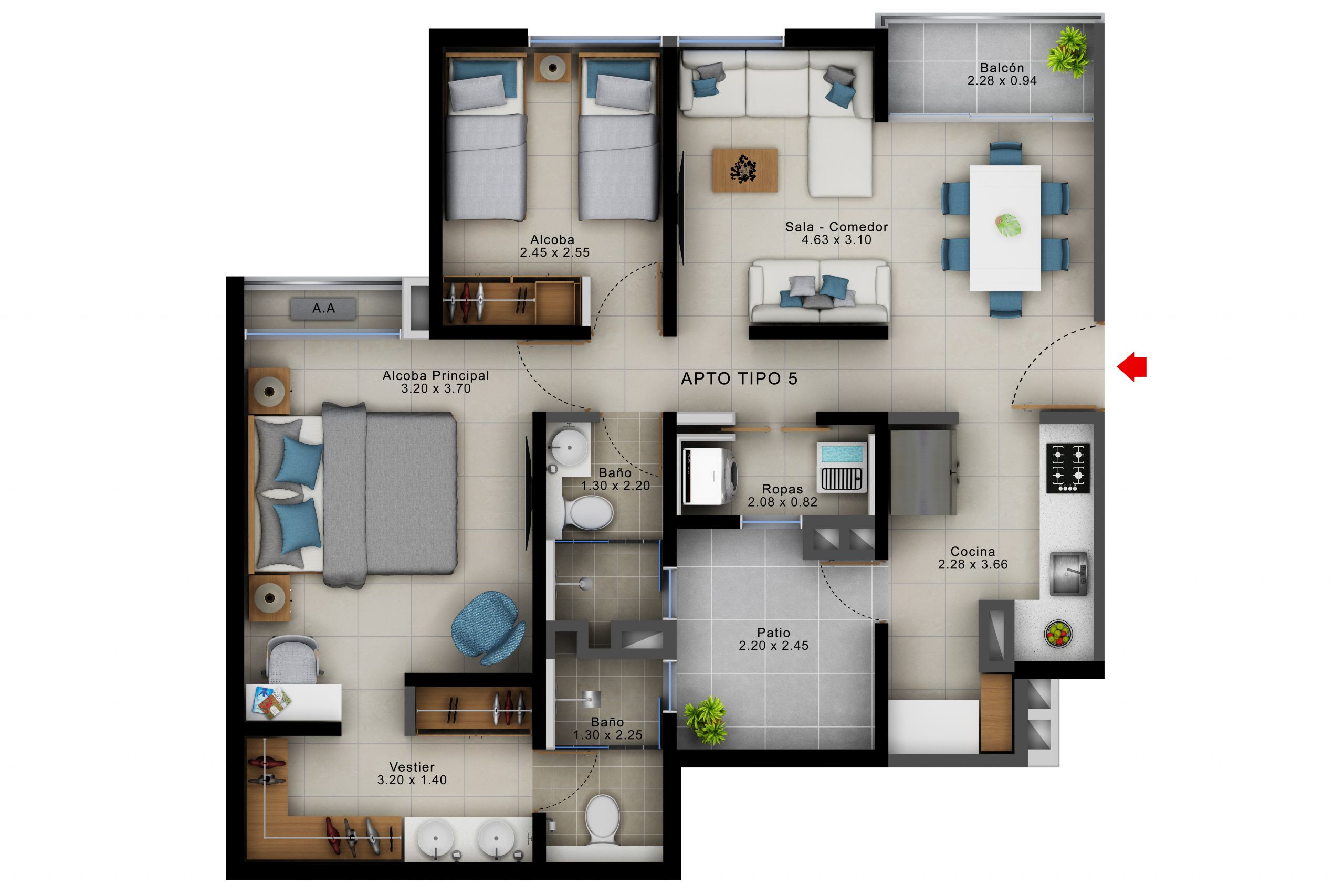  en undefined Undefined Undefined Undefined 82 m2 Habitaciones 2 Baños 2 Precio $546887000