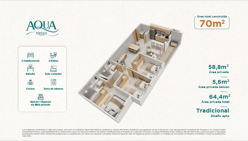 Proyectos Sobre Planos Aqua - Puerto Azul Apartamento en venta Cundinamarca Ricaurte Ricaurte Cundinamarca 70 m2 Habitaciones 2 Baños 2 Garajes 1 Precio $375298522