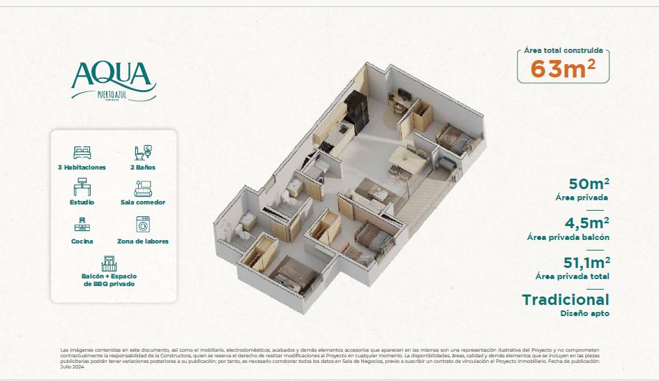 Proyectos Sobre Planos Aqua - Puerto Azul Apartamento en venta Cundinamarca Ricaurte Ricaurte Cundinamarca 63 m2 Habitaciones 3 Baños 2 Garajes 1 Precio $328324084