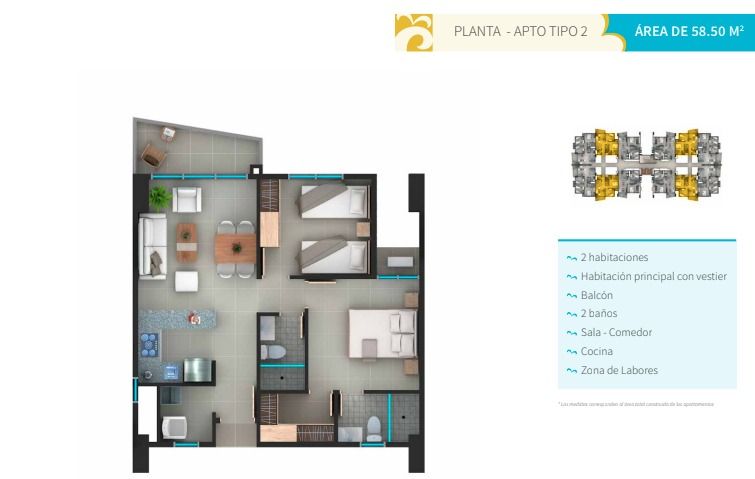 Proyectos Vivienda Nueva Balaurte Del Caribe Apartamento en venta Bolívar Cartagena Daniel Lemaitre 0 m2 Habitaciones 2 Baños 1 Garajes 1 Precio $312860765