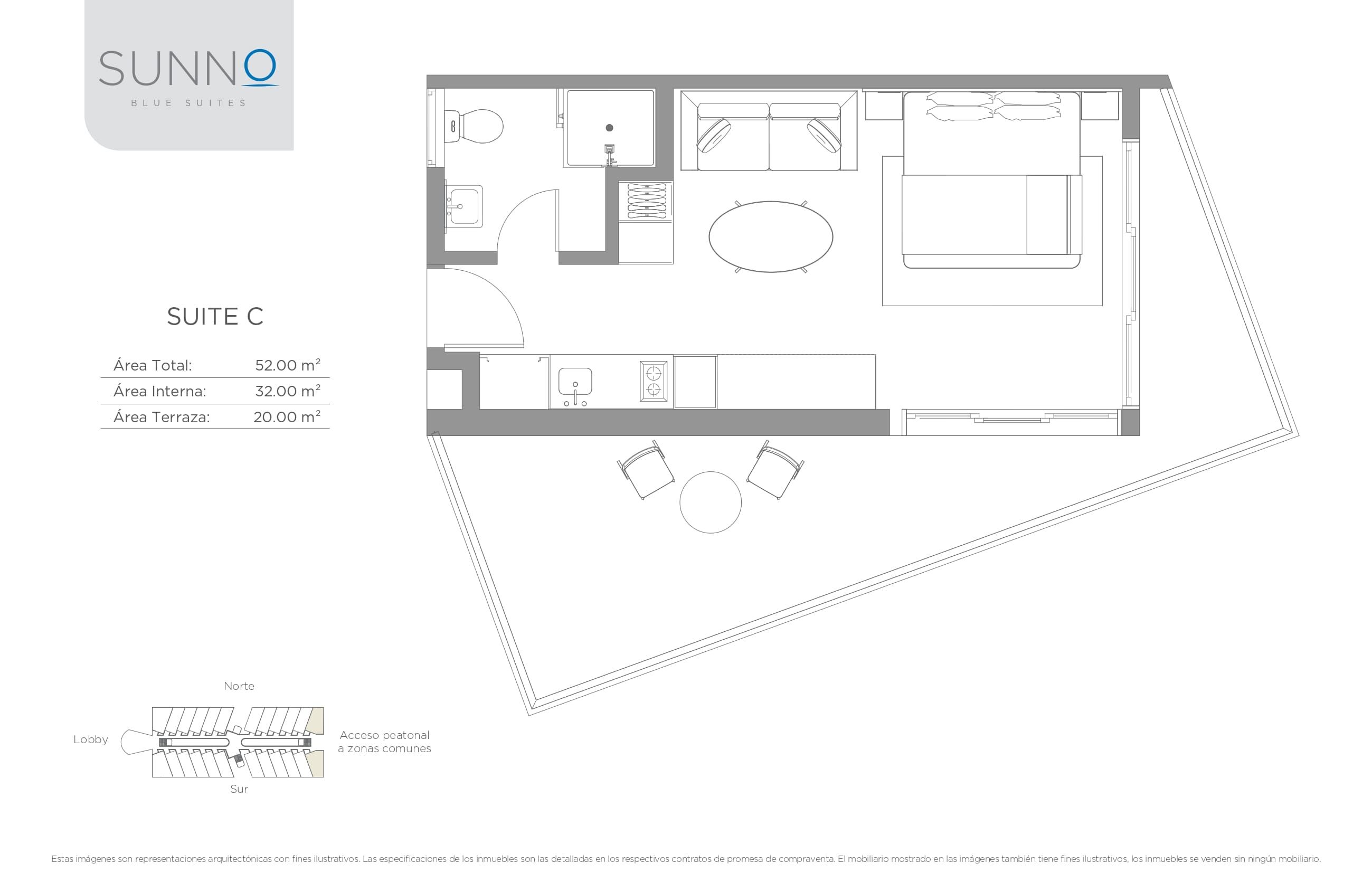 Proyectos Vivienda Nueva Sunno Blue Suites Suite en venta Bolívar Cartagena Cartagena 52 m2 Habitaciones 1 Baños 1 Garajes 0 Precio $389150000