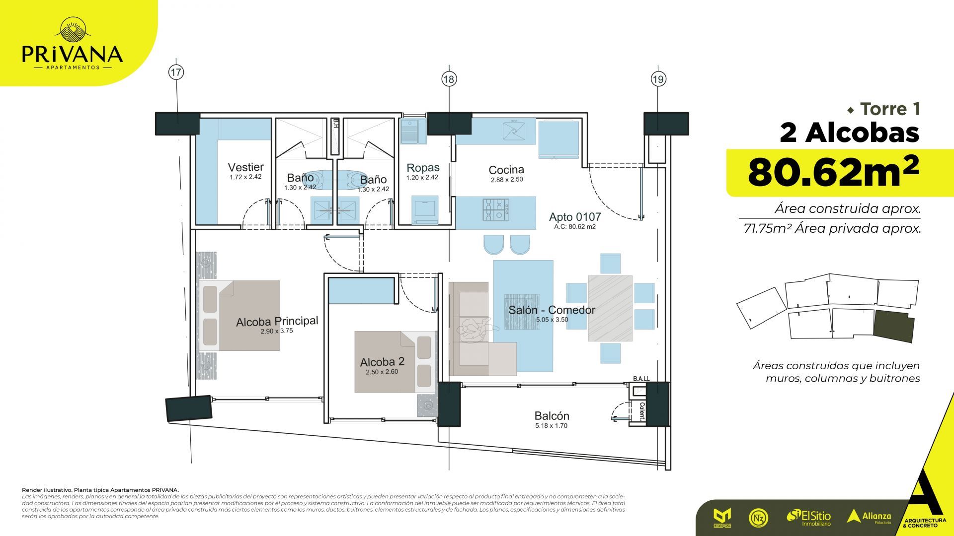 Proyectos Vivienda Nueva Privana Apartamento en venta Antioquia Medellín Otros 80 m2 Habitaciones 2 Baños 2 Garajes 1 Precio $766748765