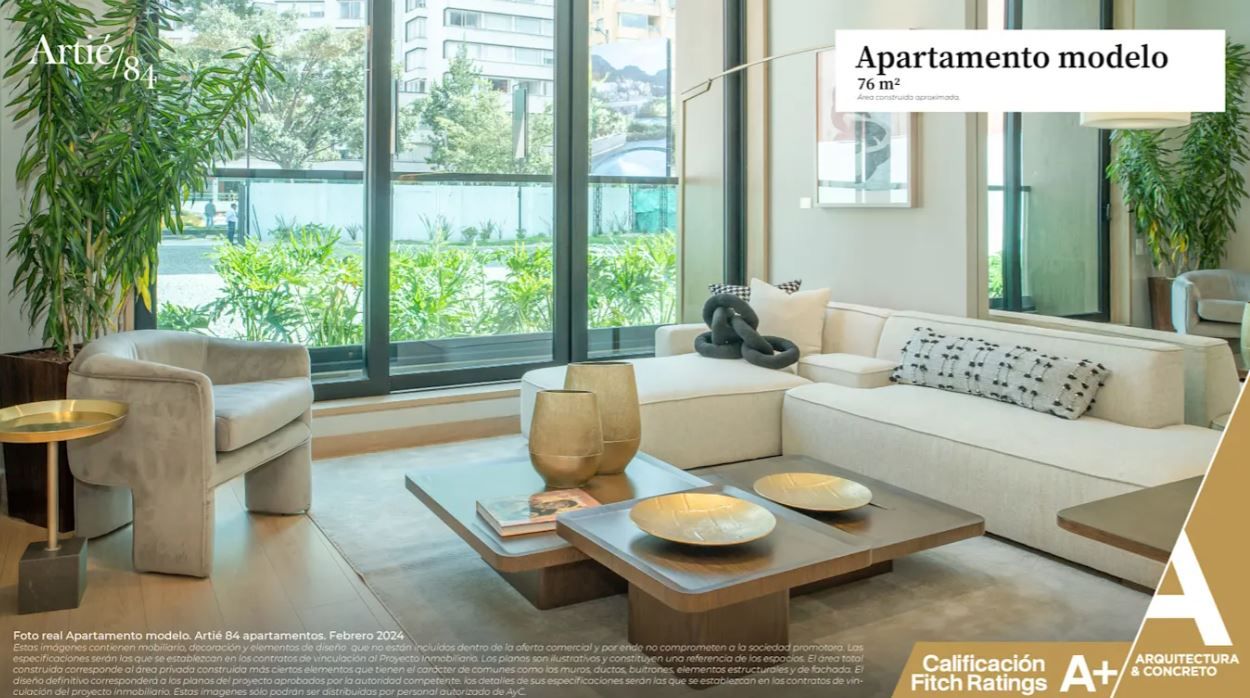 Proyectos Entrega Inmediata Artié 84 Apartamento en venta Cundinamarca Bogotá La Cabrera 79 m2 Habitaciones 1 Baños 1 Garajes 1 Precio $1504000000