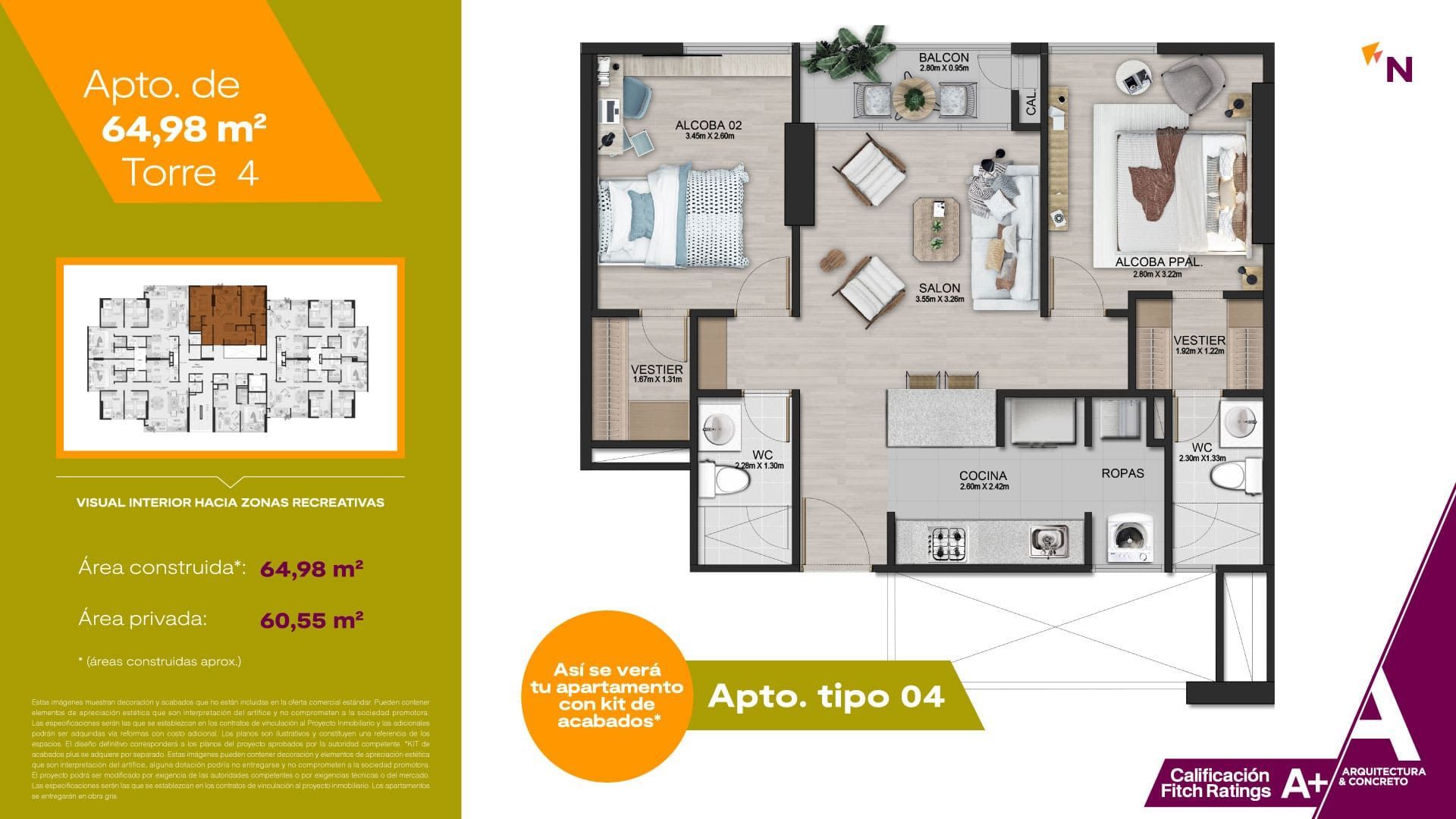 Proyectos en Construcción Vivari San Nicolás Apartamento en venta Antioquia Medellín Rionegro 47 m2 Habitaciones 1 Baños 2 Garajes 1 Precio $360435080