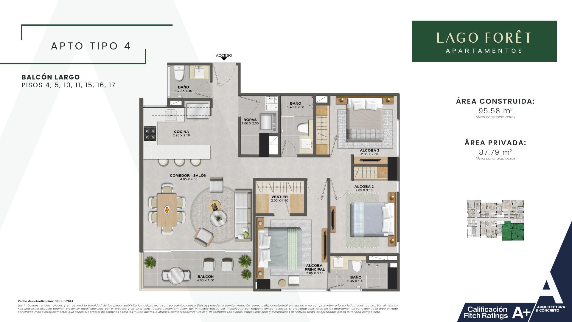Proyectos en Construcción Lago Forêt Apartamento en venta Atlántico Barranquilla Riomar 95 m2 Habitaciones 3 Baños 3 Garajes 0 Precio $926297000
