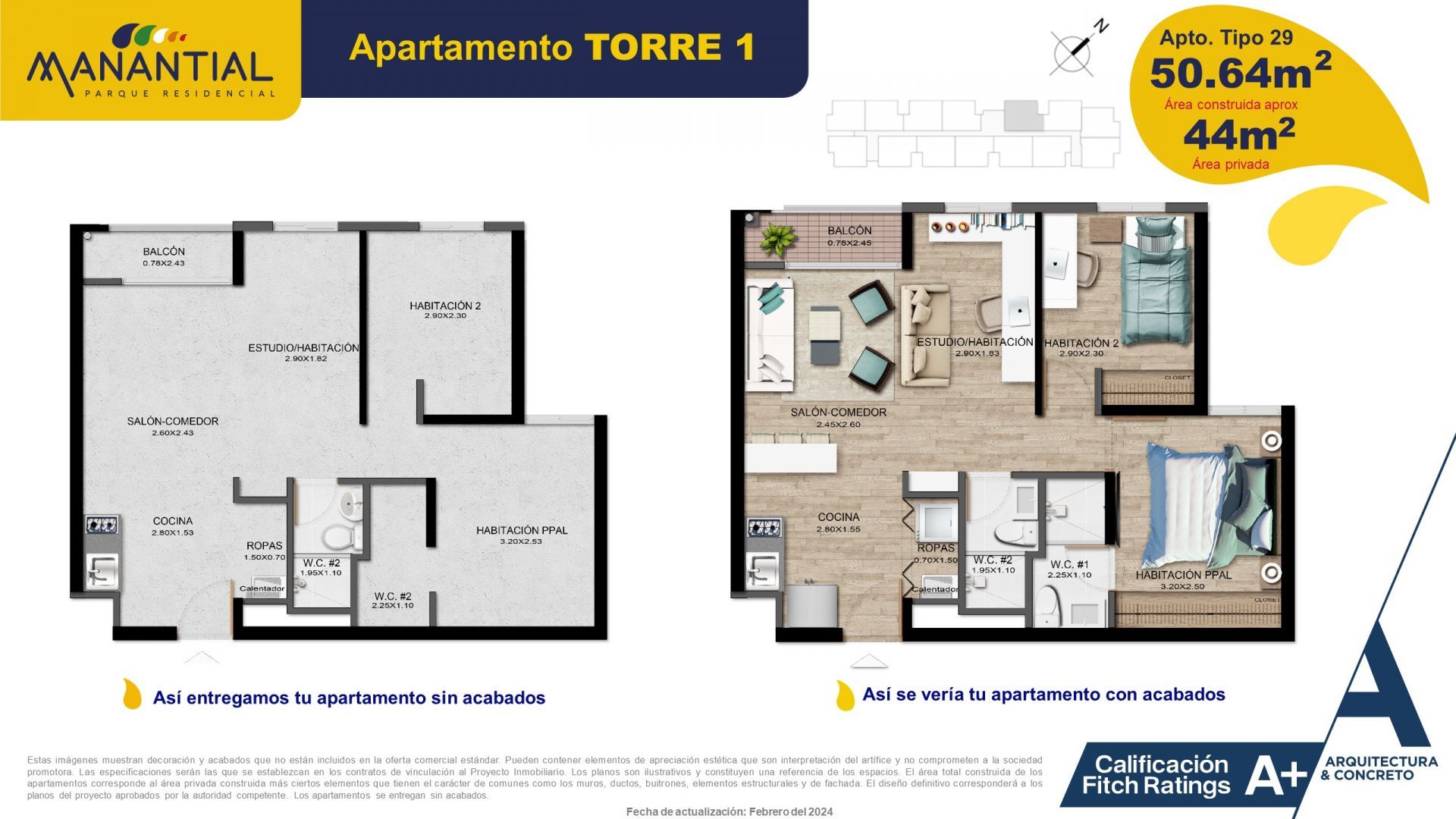 Proyectos Vivienda Nueva Manantial Apartamento en venta Antioquia Rionegro Rionegro 50 m2 Habitaciones 3 Baños 2 Garajes 0 Precio $209000000