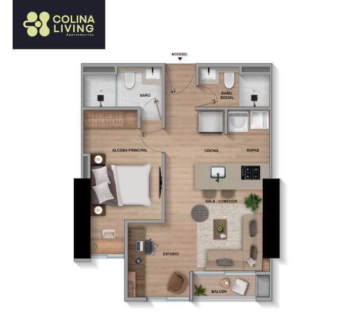 Proyectos en Construcción Colina Living Apartamento en venta Cundinamarca Bogotá Otros 46 m2 Habitaciones 1 Baños 2 Garajes 1 Precio $570775433