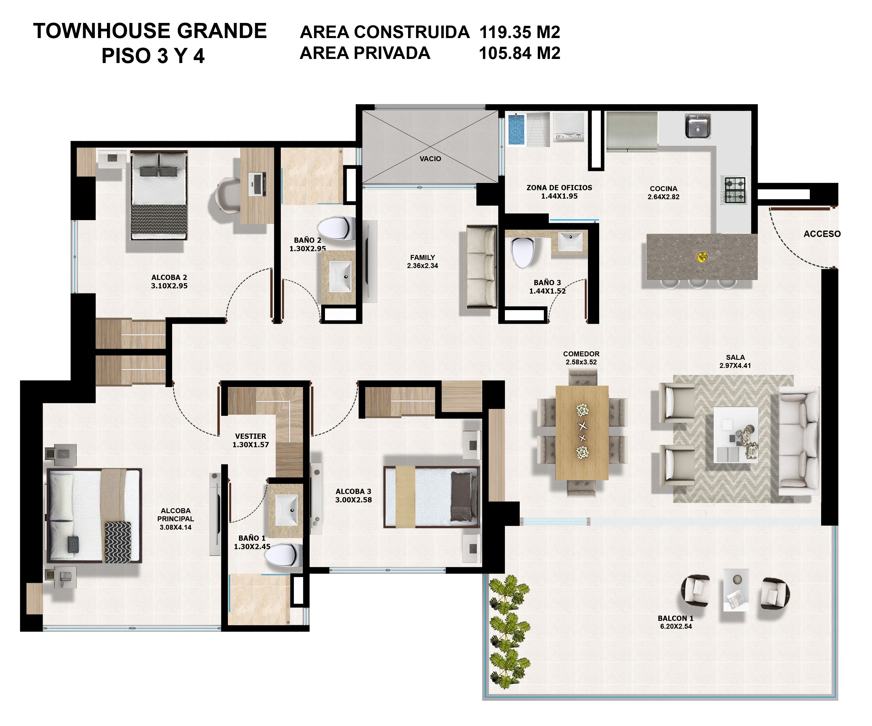  en undefined Undefined Undefined Undefined 104 m2 Habitaciones 3 Baños 3 Garajes 2 Precio $675500000