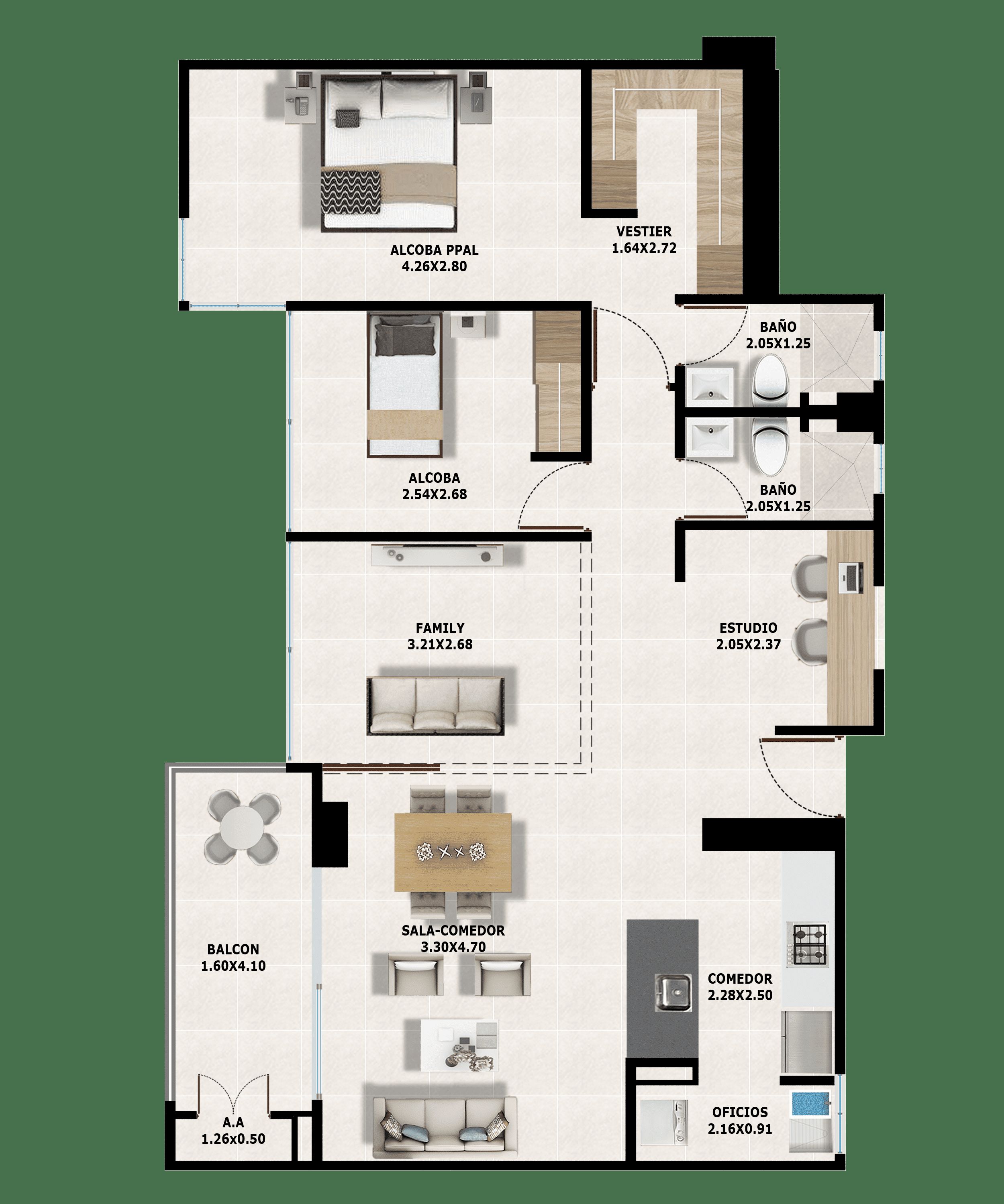 en undefined Undefined Undefined Undefined 87 m2 Habitaciones 2 Baños 2 Precio $692600000