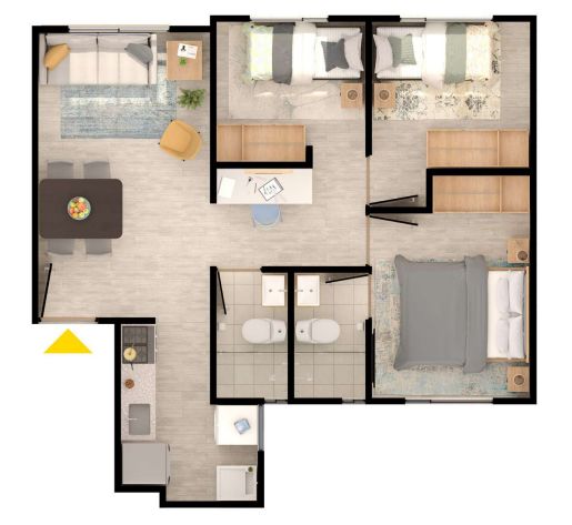 Proyectos Vivienda Nueva Brisas De Belmonte Apartamento en venta Risaralda Pereira Pereira 45 m2 Habitaciones 3 Baños 2 Garajes 0 Precio $203703000