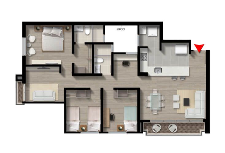 en undefined Undefined Undefined Undefined 96 m2 Habitaciones 3 Baños 3 Garajes 0 Precio $746800000