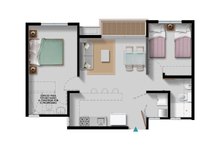 Proyectos Vivienda Nueva Las Palmas- Malta Apartamento en venta Cundinamarca Girardot Otros 51 m2 Habitaciones 2 Baños 1 Garajes 0 Precio $192172500