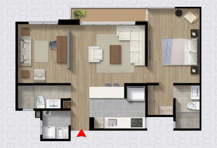 Proyectos Vivienda Nueva Sorrento Apartaestudio en venta Cundinamarca Chía Otros 59 m2 Habitaciones 1 Baños 2 Garajes 1 Precio $331000000