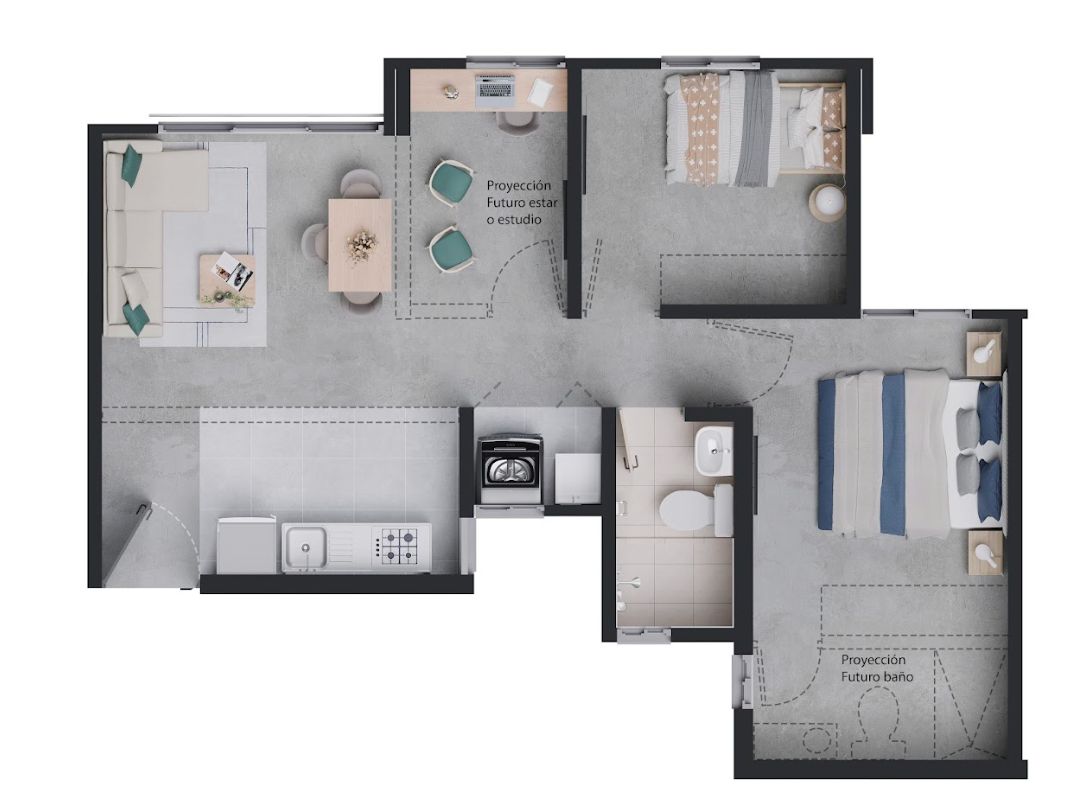 en undefined Undefined Undefined Undefined 50 m2 Habitaciones 2 Baños 1 Precio $236000000