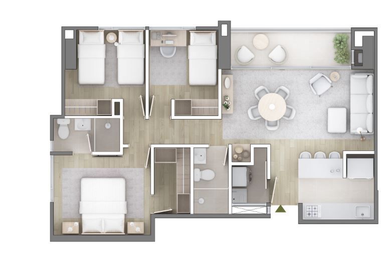 Proyectos Vivienda Nueva Linz Del Rio Apartamento en venta Antioquia Medellín El Poblado 81 m2 Habitaciones 3 Baños 2 Garajes 1 Precio $792109920