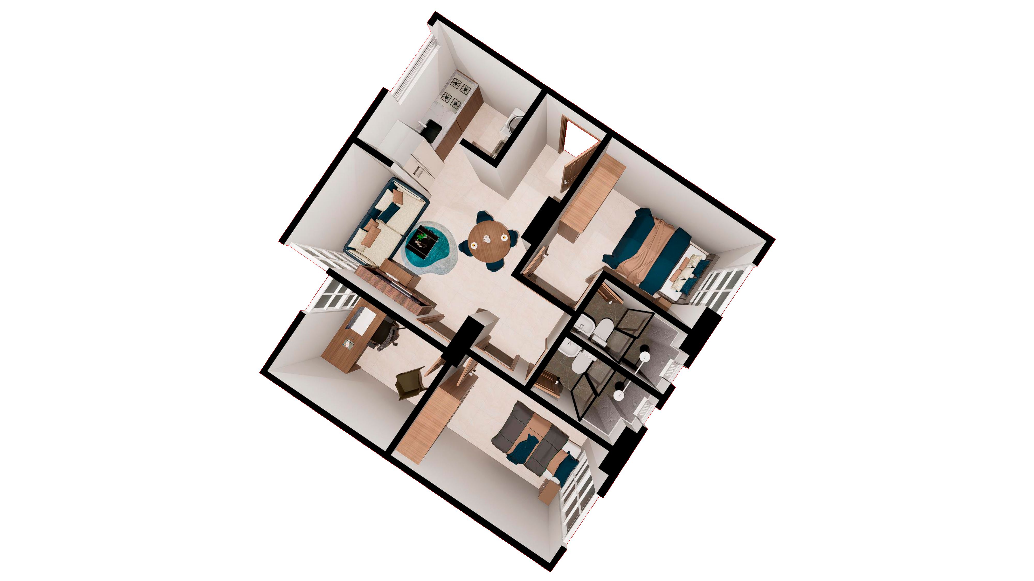 Proyectos Vivienda Nueva Torre Montana Apartamento en venta Santander Piedecuesta Hoyo Grande 50 m2 Habitaciones 2 Baños 2 Garajes 0 Precio $201500000