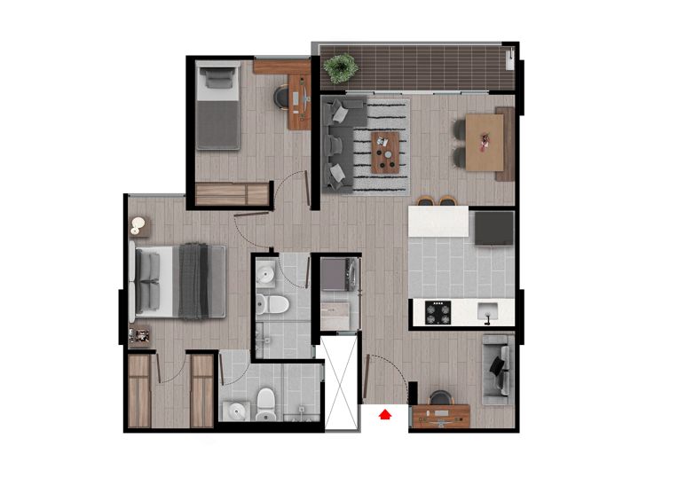  en undefined Undefined Undefined Undefined 68 m2 Habitaciones 2 Baños 2 Garajes 1 Precio $379050000